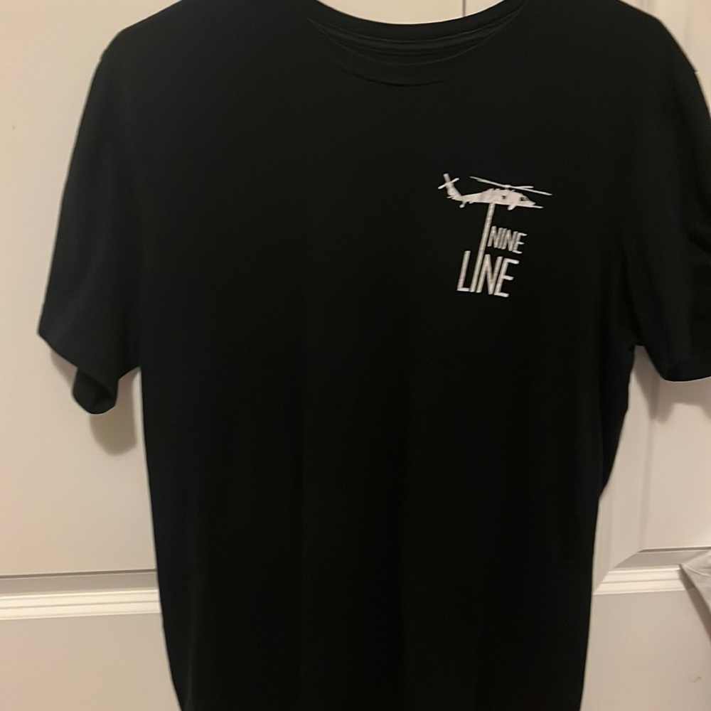 Mens Black Nine Line T-Shirt